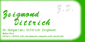 zsigmond dittrich business card